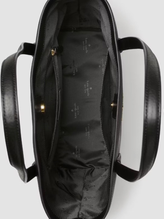 Kate Spade Juliette BLACK Pebbled Leather Medium Tote Shoulder Bag KN188 BNWT - Picture 3 of 7